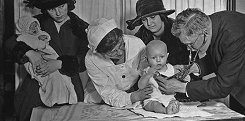 doctor and nurse with baby