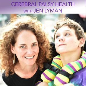 Photo of Jennifer Lyman and her son with the copy Cerebral Palsy Health by Jennifer Lyman across to the top of the image