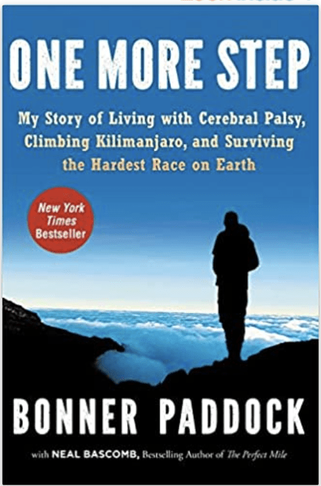 Book Cover: One More Step image of a man standing on a mountain with clouds on the horizon