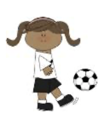 Illustration of a black toddler wearing a white shirt and black shorts kicking a soccer ball