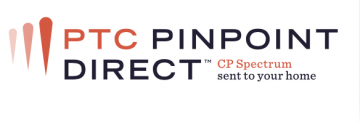 PTC Pinpoint Direct Logo in orange and black lettering