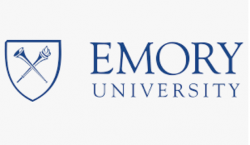 Emory University Logo in Blue with blue shield