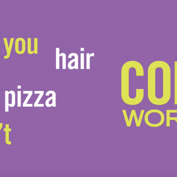 Yellow words on a purple background that highlights core words including 'I", "like", "you", "dont"