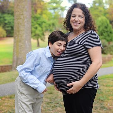 Photo of Ellen Seidman and son Max who has cerebral palsy