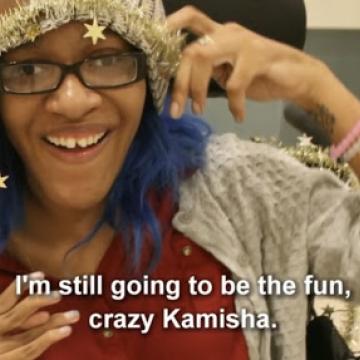 A screenshot from the YouTube video, "Kamisha's Journey"