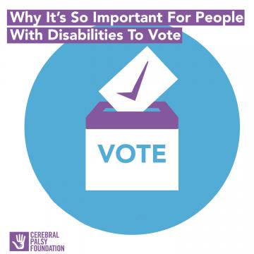 "Why It’s So Important For People With Disabilities To Vote" in text above an illustration of a ballot box