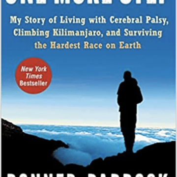 Book Cover: One More Step image of a man standing on a mountain with clouds on the horizon