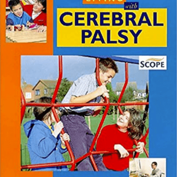 Three kids smiling and playing together on a colorful orange and blue background