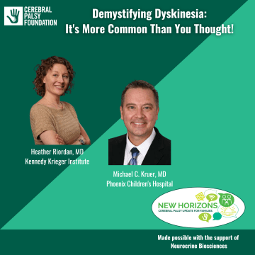 Demystifying Dyskinesia with Dr. Heather Riordan and Dr. Michael Kruer on March 27th at 7:00 PM ET