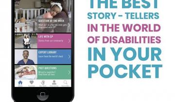 An image saying "The best story tellers in the world of disabilities in your pocket"