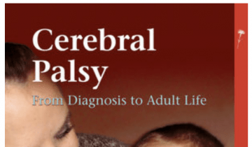 Book Cover: Cerebral Palsy: From Diagnosis to Adult Life. A picture of a mother and young boy wearing a striped shirt.
