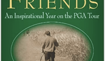 Book Cover: Walking with friends with an image of a man using a crutch to walk down a dirt path