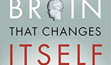 Book Cover: The Brain that Changes Itself with the image of a human head at the center of the word brain.
