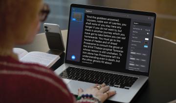 Apple Magnifier feature being used on a Mac