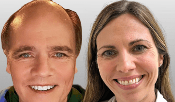 Headshot of Dr. Hank Chambers and Dr. Verena Schreiber together