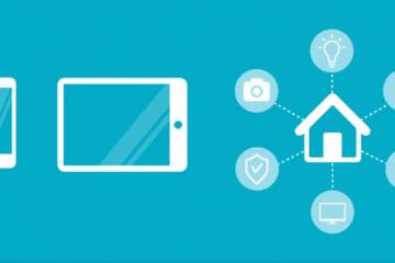 An image of a smart phone and tablet on a blue background