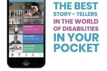 An image saying "The best story tellers in the world of disabilities in your pocket"
