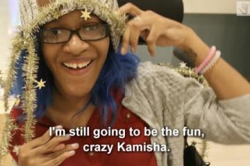 A screenshot from the YouTube video, "Kamisha's Journey"