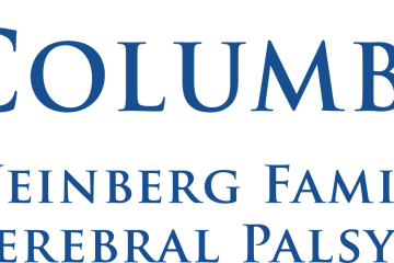 Blue crown symbol in the upper left corner next to the word Columbia Weinberg Family Cerebral Palsy Center