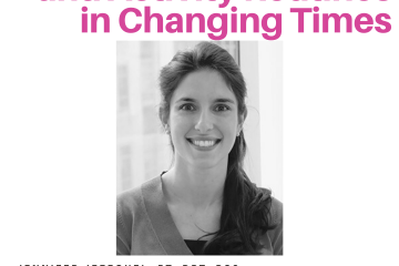 Establishing Exercise and Activity Routines in Changing Times with Jennifer Jezequel. With a photo of Jennifer, a white woman with long brown hair in a pony tail