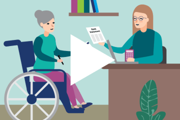 Thumbnail cartoon of a woman receiving her bank statement